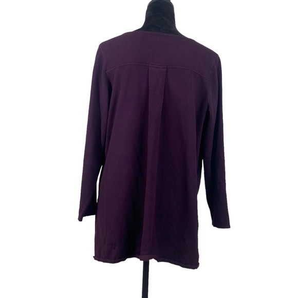 T. Tahari Woman Eggplant Pullover Sweater - Picture 3 of 13